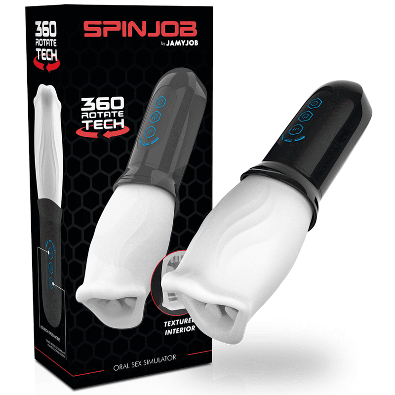 JAMYJOB SPINJOB MASTURBADOR CON ROTACION+LUBRICANTE BASE AGUA