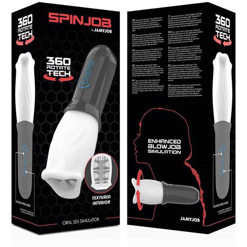 JAMYJOB SPINJOB MASTURBADOR CON ROTACION+LUBRICANTE BASE AGUA - Imagen 10