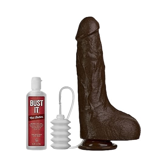 PENE REALÍSTICO EYACULADOR marrón oscuro
