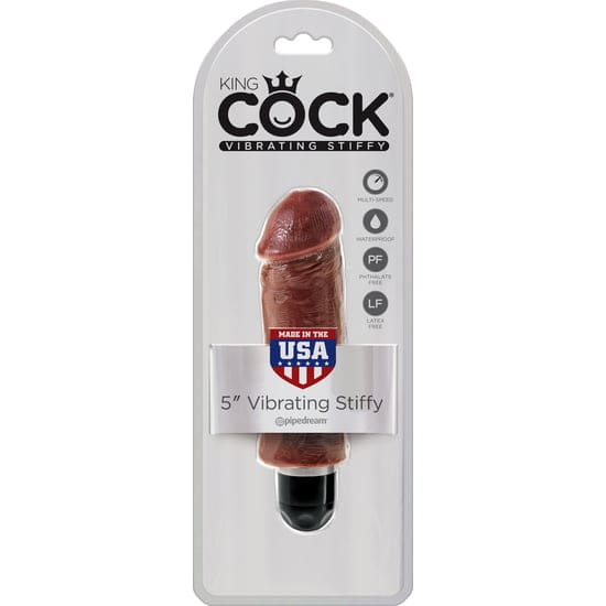 KING COCK 12 7 CM VIBRADOR STIFFY MARRÓN - Imagen 3