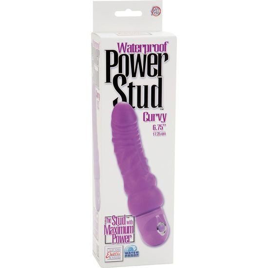 POWER STUD CURVY VIBRADOR REALÍSTICO MORADO
