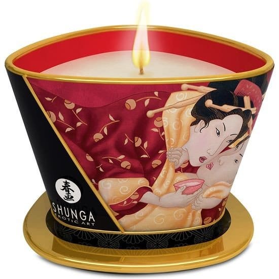SHUNGA VELA DE MASAJE FRESA 170 ML
