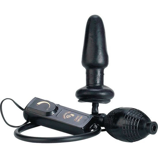 PLUG HINCHABLE CON VIBRADOR NEGRO