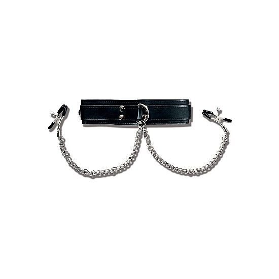 SPORTSHEETS COLLAR CON PINZAS PARA PEZONES