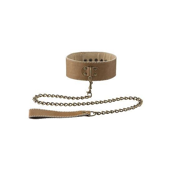 OUCH BROWN COLLAR CON CADENA