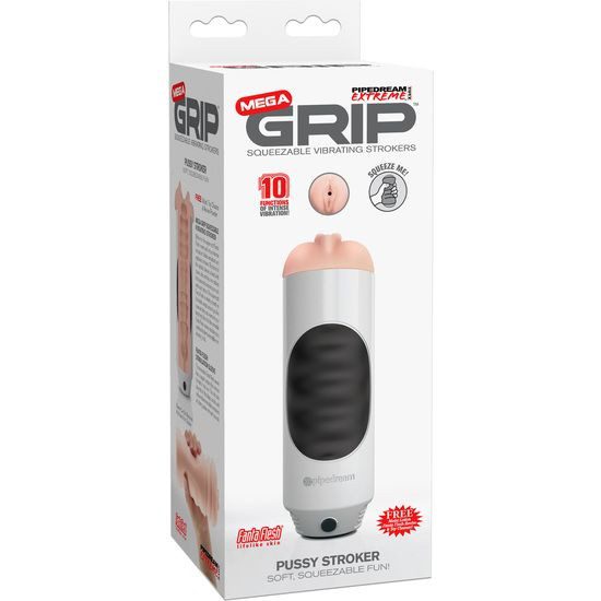 PDX MEGA GRIP MASTURBADOR MASCULINO VAGINA BLANCO