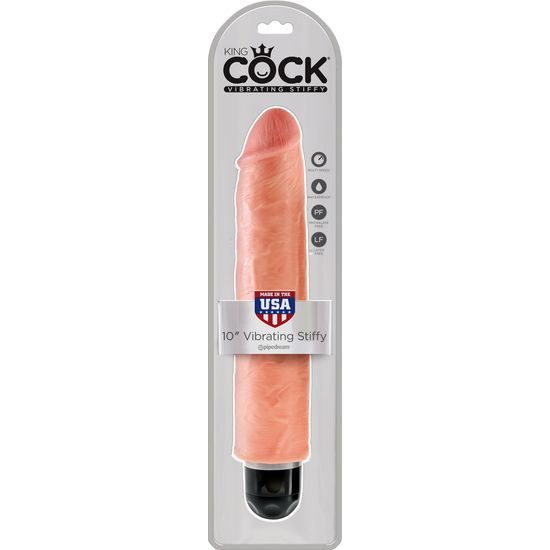 KING COCK 10 VIBRADOR STIFFY FLESH