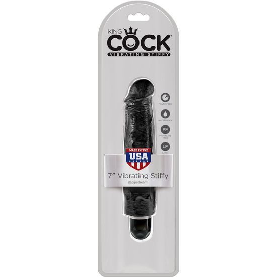 KING COCK 7 VIBRADOR STIFFY NEGRO