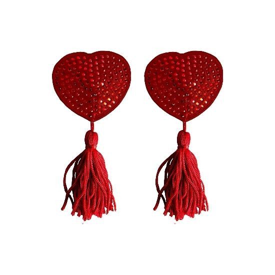 CUBRE PEZONES ROJO STRASS