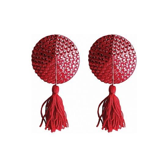 CUBRE PEZONES CIRCULO ROJO STRASS