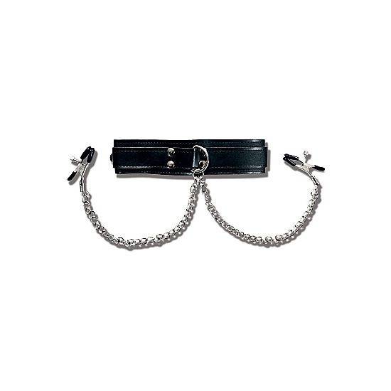 SPORTSHEETS COLLAR CON PINZAS PARA PEZONES