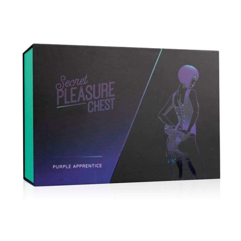 KIT BDSM SECRET PLEASURE CHEST MORADO-NEGRO