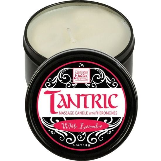 VELA DE MASAJE TANTRIC CON FEROMONAS LAVANDA BLANCA