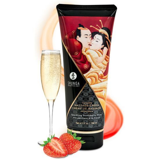 SHUNGA CREMA MASAJE FRESAS CON CAVA 200 ML