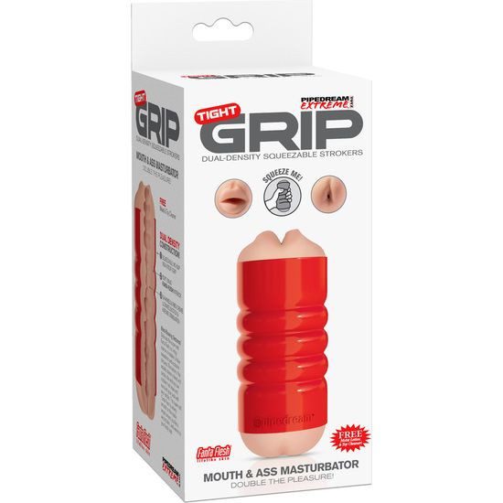 PDX TIGHT GRIP MASTURBADOR MASCULINO BOCA / ANO ROJO