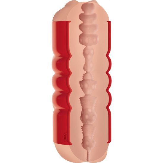 PDX TIGHT GRIP MASTURBADOR MASCULINO BOCA / ANO ROJO