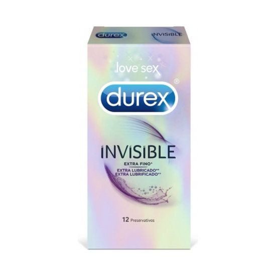 DUREX INVISIBLE EXTRA FINO EXTRA LUBRICADO 12 UDS