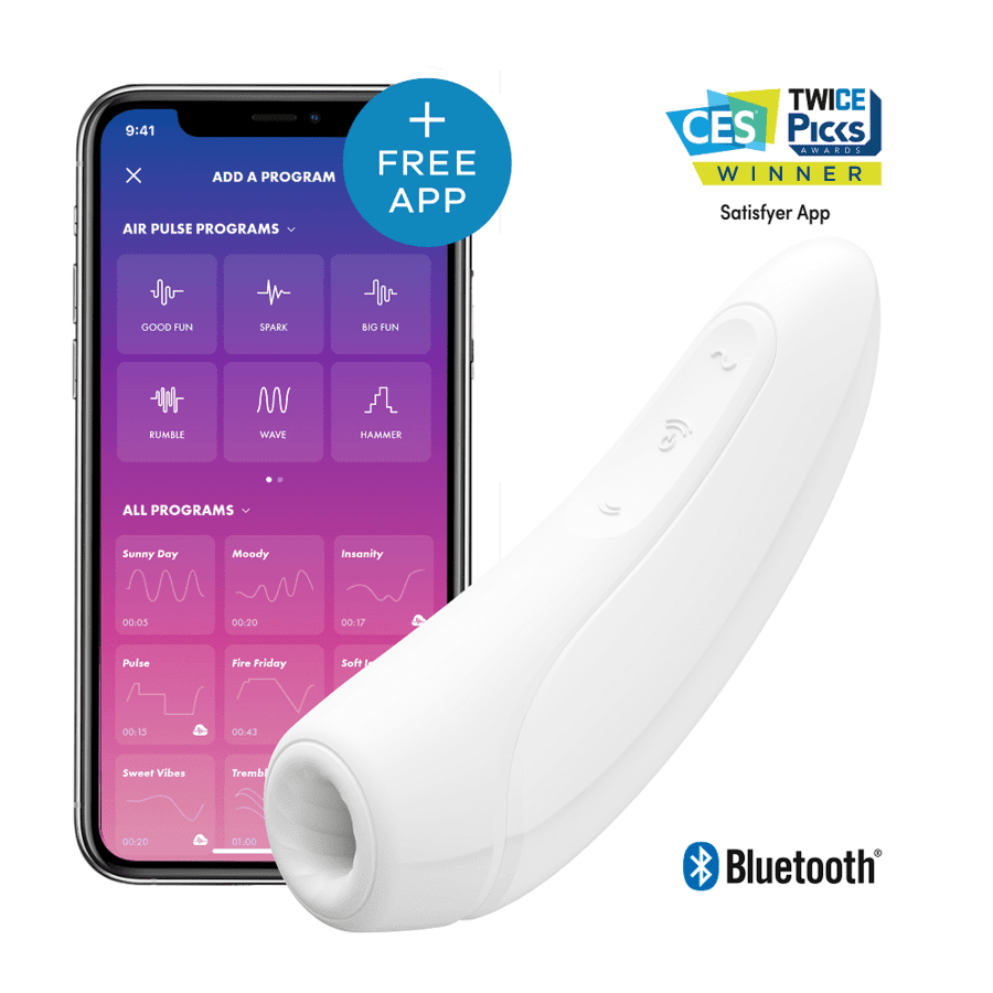 SATISFYER CURVY 1+ - BLANCO+  LUBRICANTE COMESTIBLE