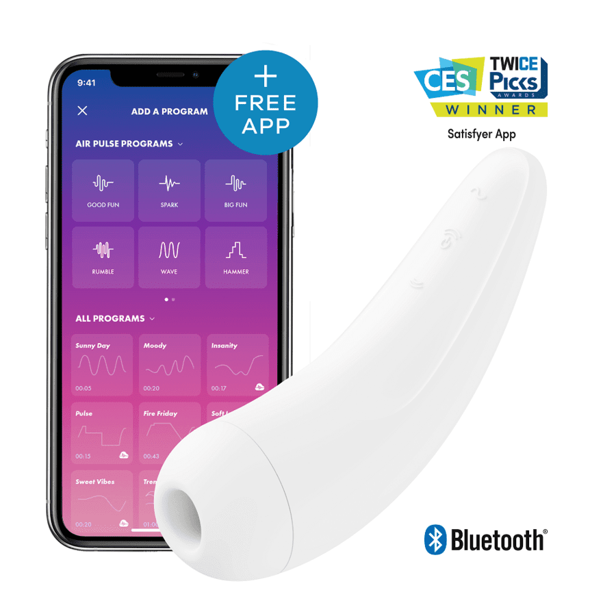 SATISFYER CURVY 2 + - BLANCO+  LUBRICANTE COMESTIBLE