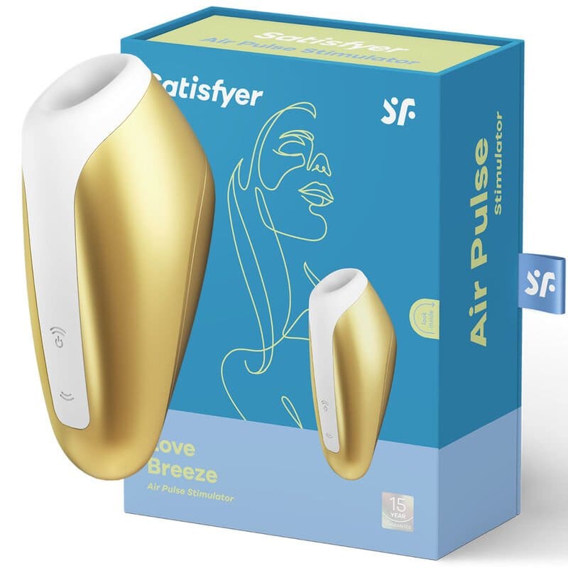 SATISFYER LOVE BREEZE SUCCIONADOR YELLOW GOLD+  LUBRICANTE COMESTIBLE