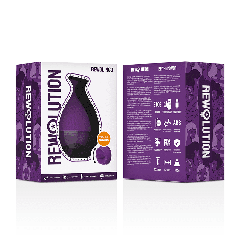 REWOLUTION REWOLINGO VIBRADOR CON LENGUA+ lubricante de REGALO