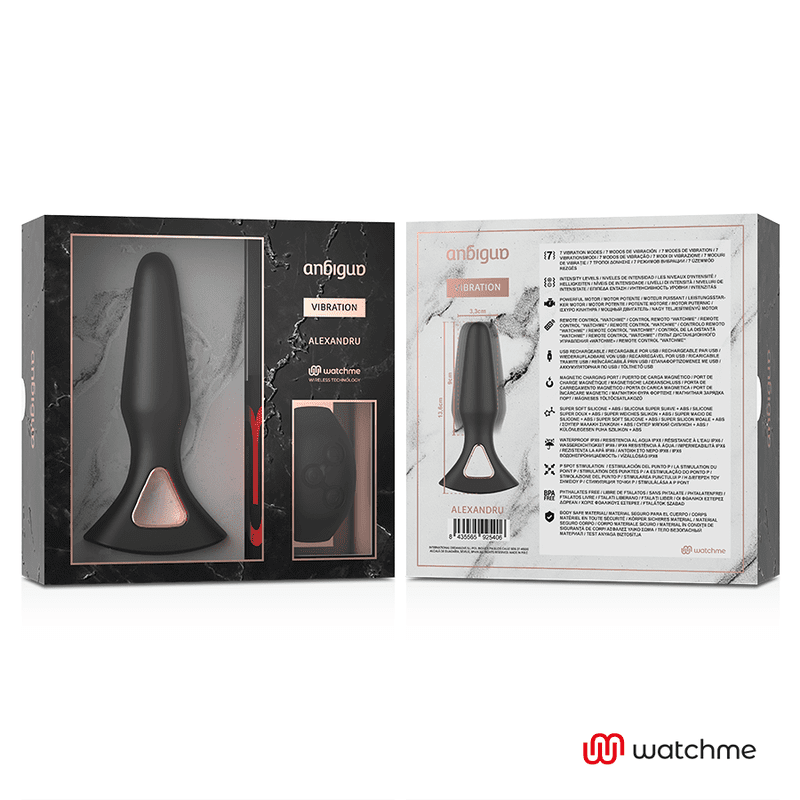 ANBIGUO WATCHME CONTROL REMOTO VIBRADOR PLUG ANAL ALEXANDRU - Imagen 3