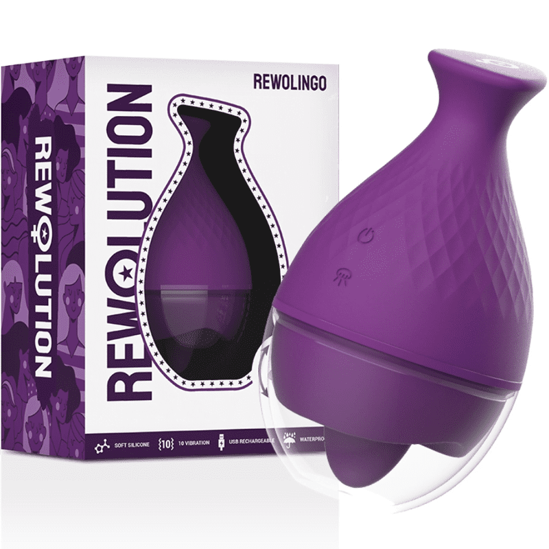 REWOLUTION REWOLINGO VIBRADOR CON LENGUA+ lubricante de REGALO - Imagen 4