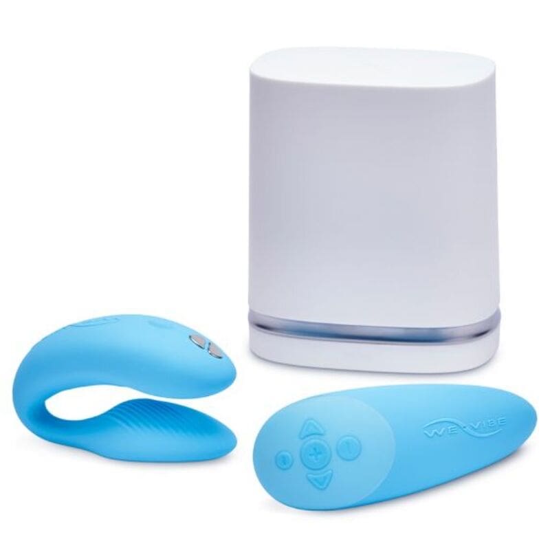 WE VIBE CHORUS VIBRADOR PAREJAS CON CONTROL SQUEEZE CELESTE - Imagen 4