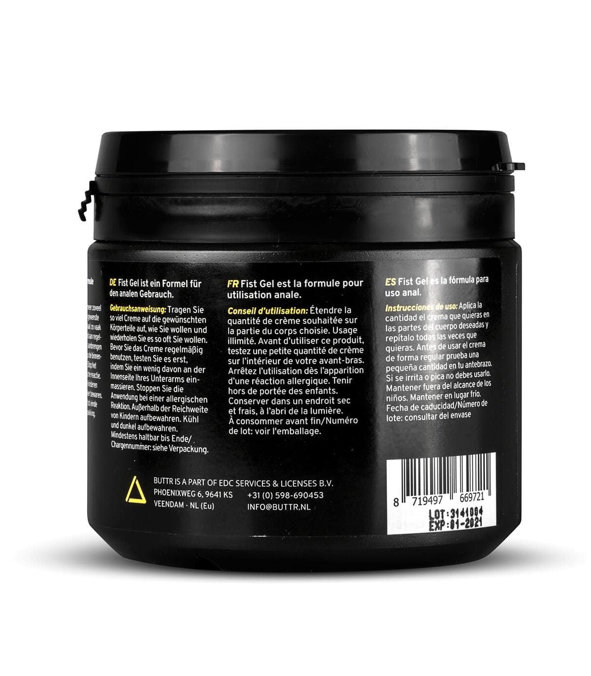 BUTTR GEL PENETRACIÓN CON LA MANO 500 ML - Imagen 2
