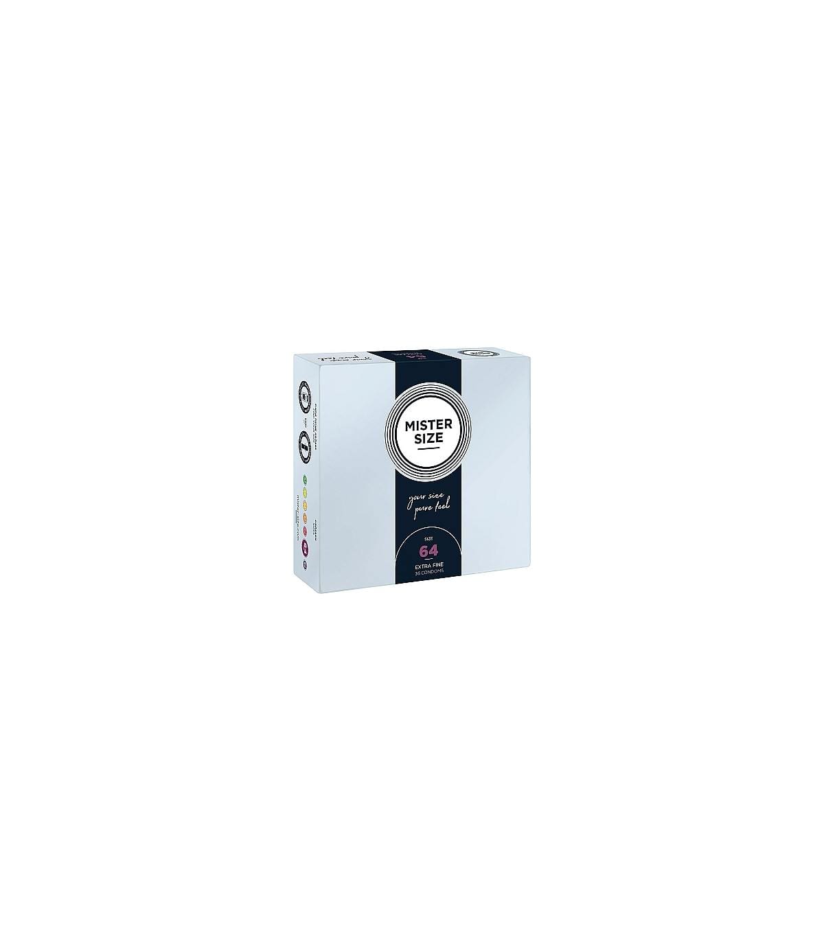 PRESERVATIVOS MISTER SIZE PURE FEEL EXTRA FINO 64 MM 36 UDS