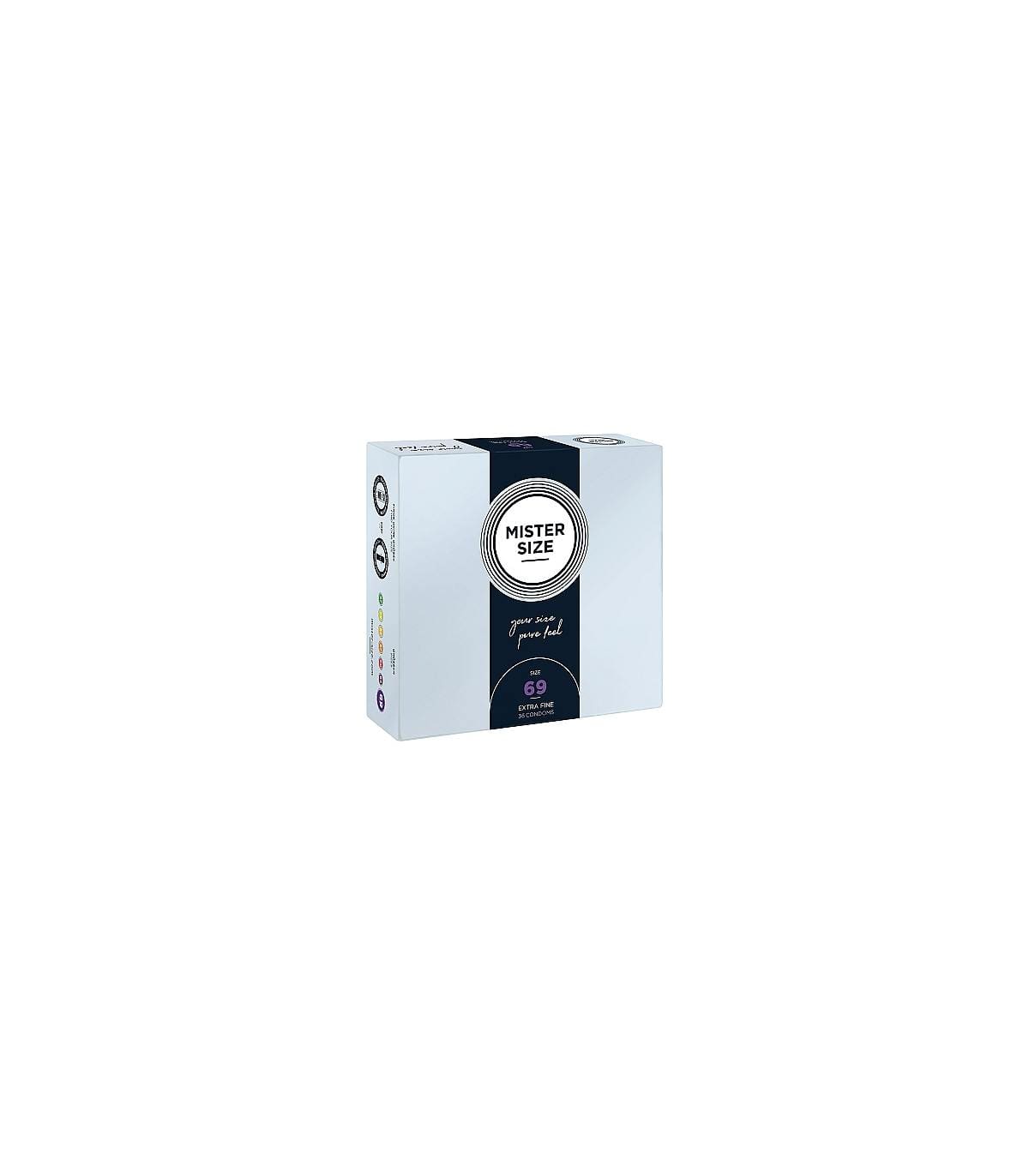 PRESERVATIVOS MISTER SIZE PURE FEEL EXTRA FINO 69 MM 36 UDS