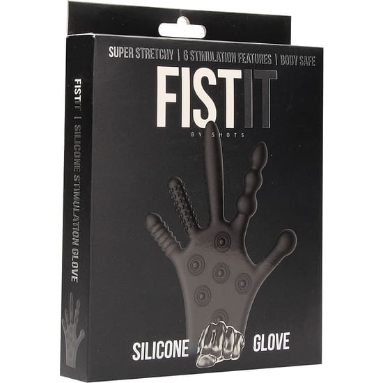 GUANTE ESTIMULADOR DE SILICONA - NEGRO - Imagen 4