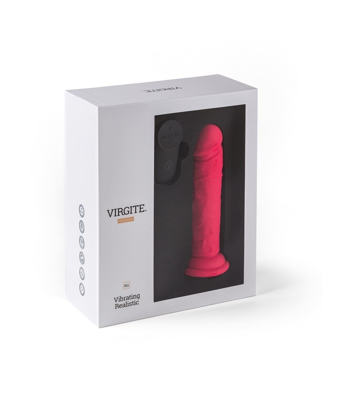 VIBRADOR REALÍSTICO "R11" ROSA 14,4CM C/ CONTROL REMOTO - Imagen 2