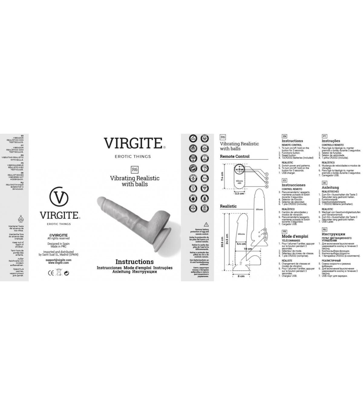 VIBRADOR REALÍSTICO "R6" 24.5CM C/ CONTROL REMOTO - Imagen 9
