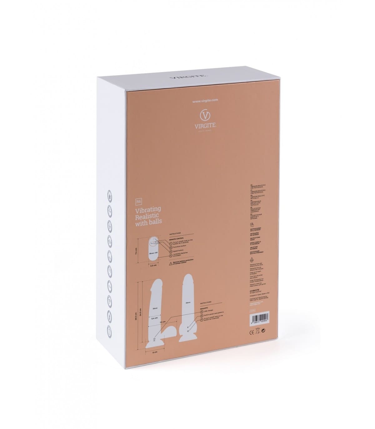VIBRADOR REALÍSTICO "R6" 24.5CM C/ CONTROL REMOTO - Imagen 3