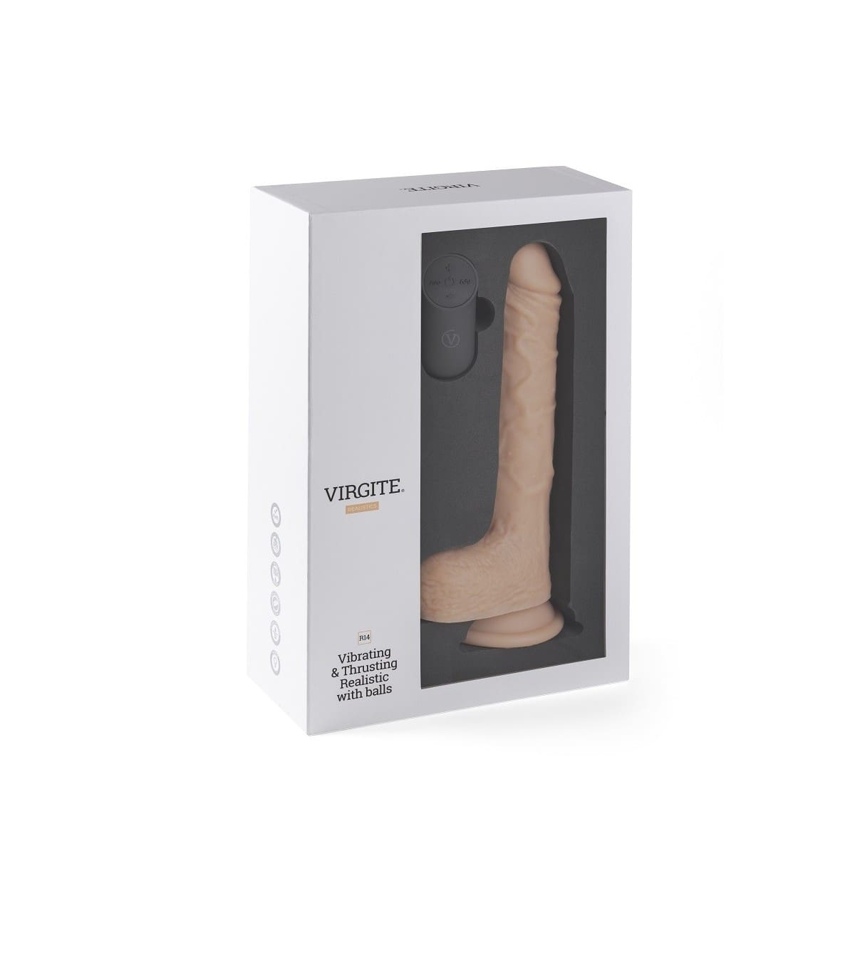VIBRADOR SUBE Y BAJA REALÍSTICO "R14" 23CM CON CONTROL REMOTO - Imagen 3
