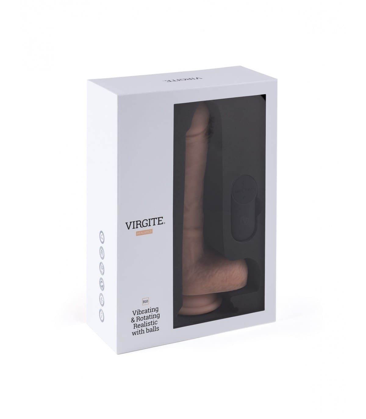 VIBRADOR Y ROTADOR REALÍSTICO "R10" 21CM C/ CONTROL REMOTO - Imagen 4