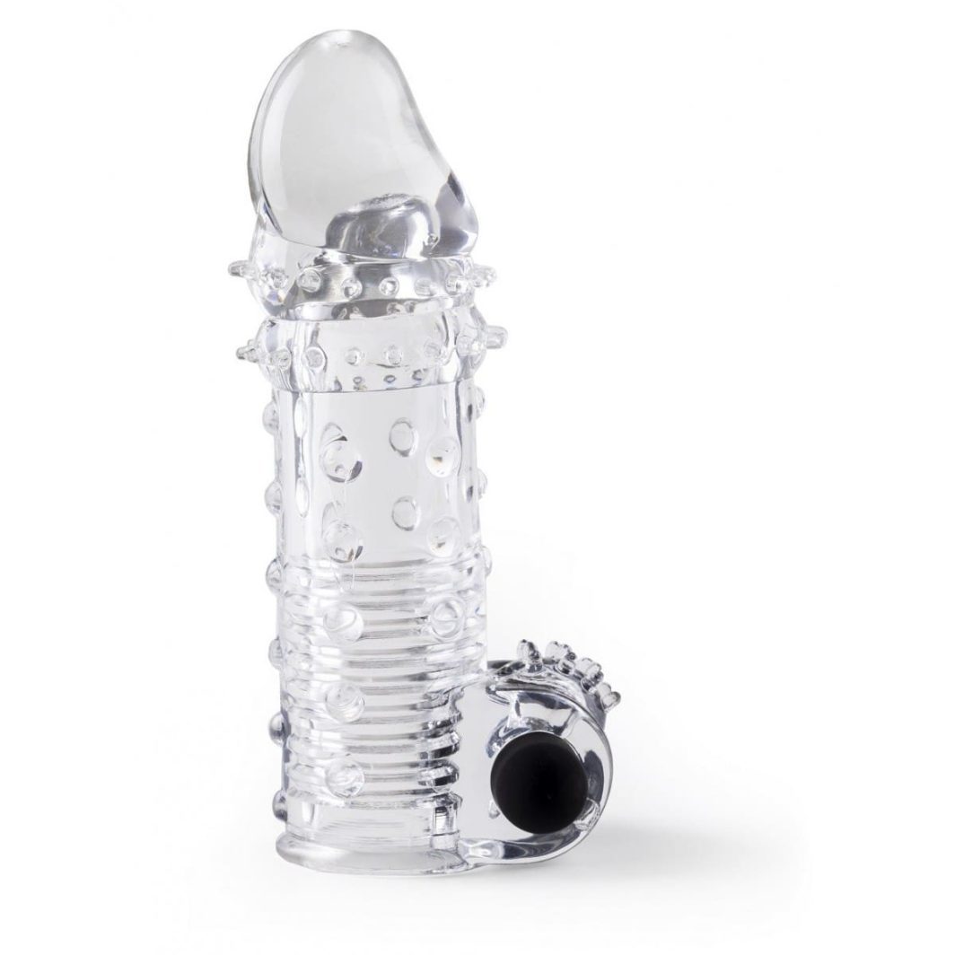 FUNDA PENE REALISTICA S11 TRANSPARENTE 15,5 CM C/ VIBRACIÓN
