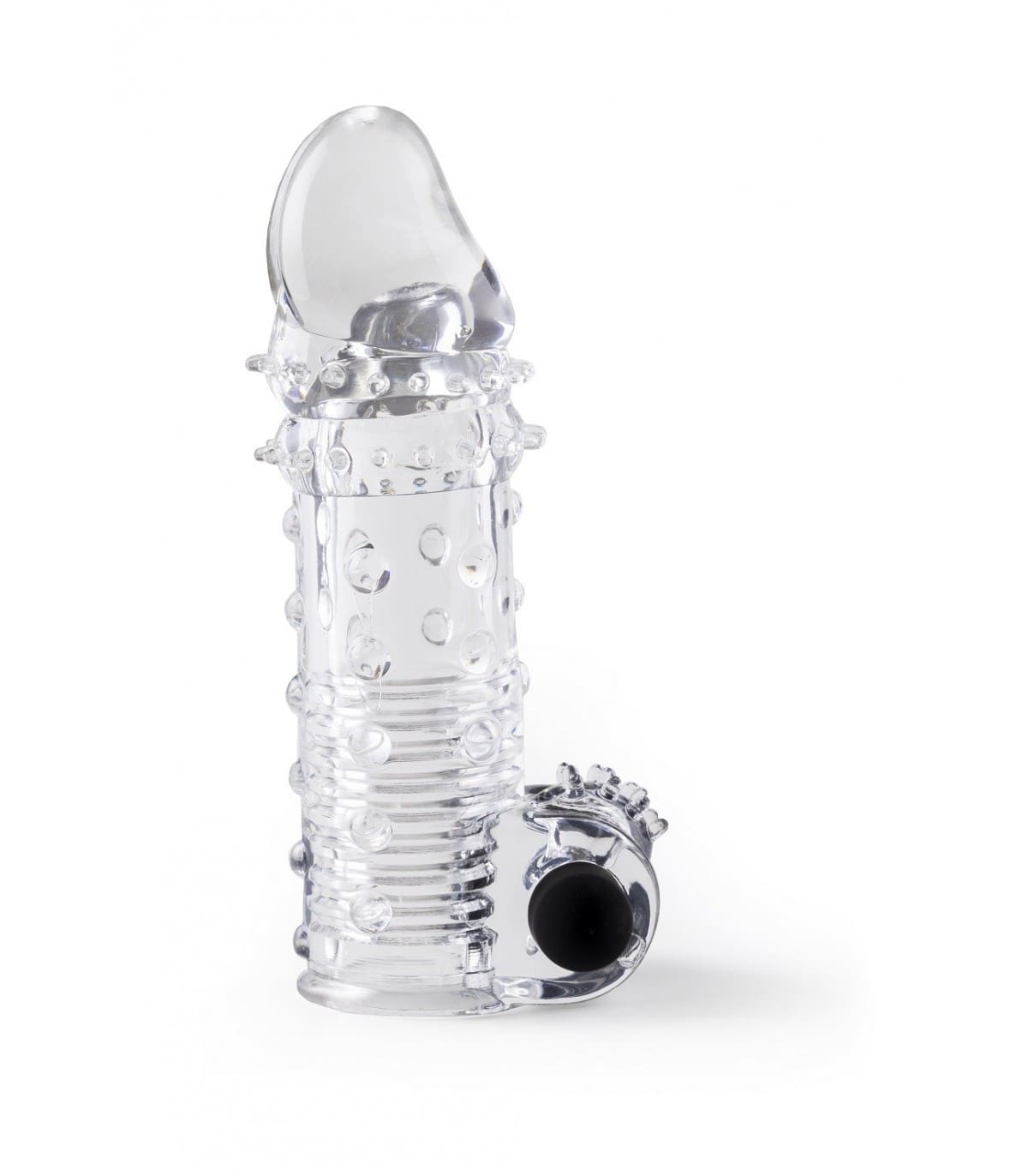 FUNDA PENE REALISTICA S11 TRANSPARENTE 15,5 CM C/ VIBRACIÓN