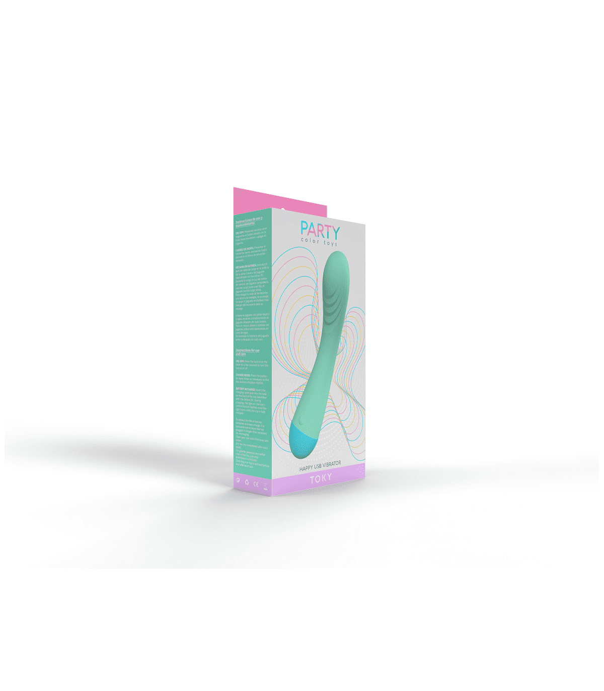 VIBRADOR TOKY RECARGABLE AQUA