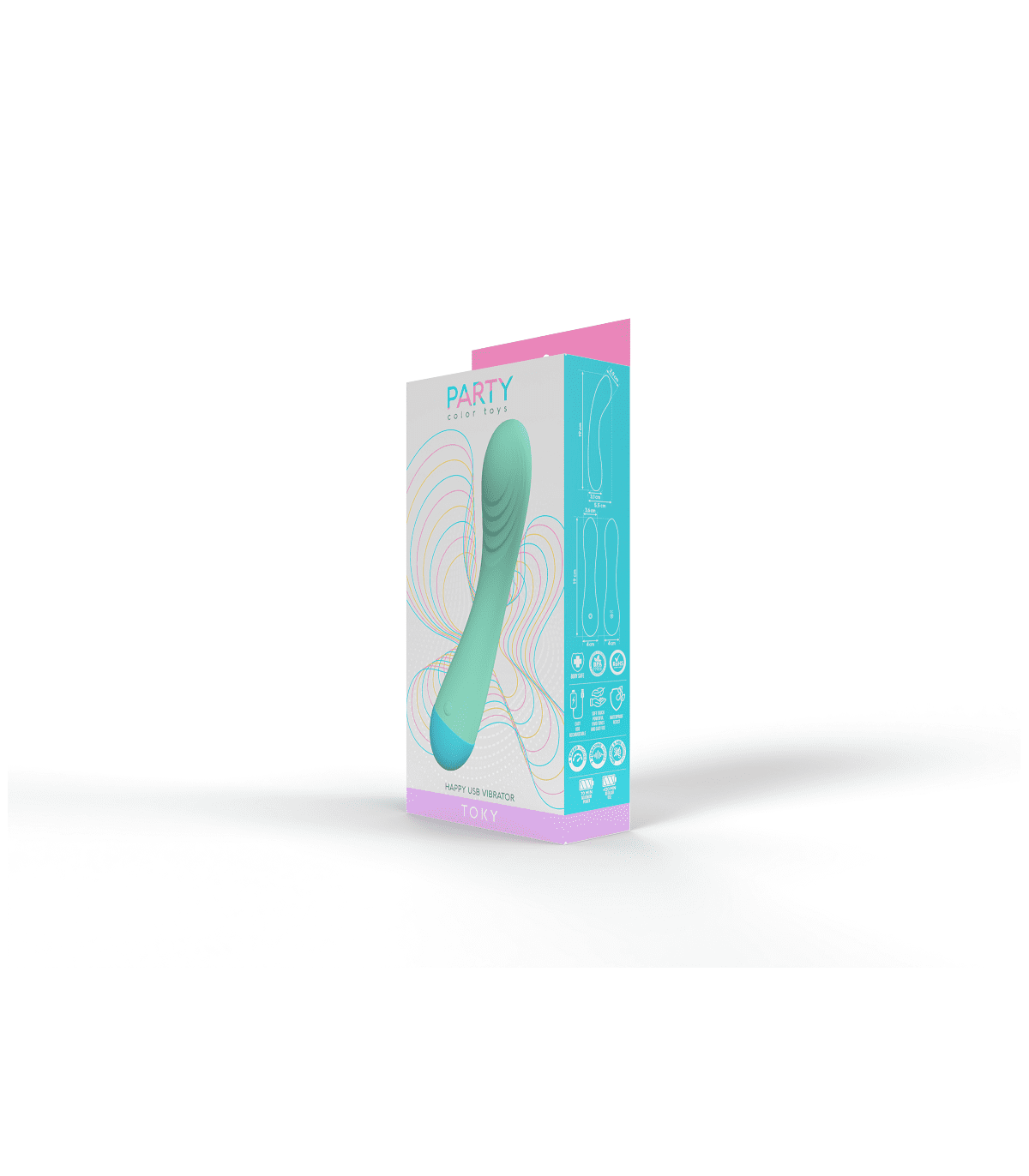 VIBRADOR TOKY RECARGABLE AQUA