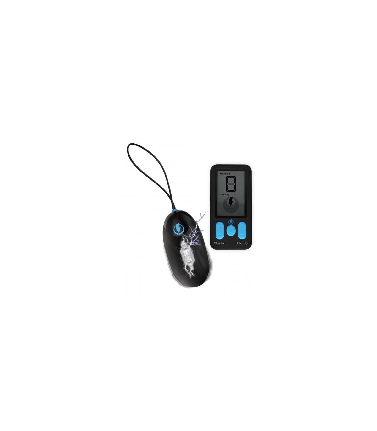 HUEVO VIBRADOR Y E-STIM USB CON MANDO NEGRO