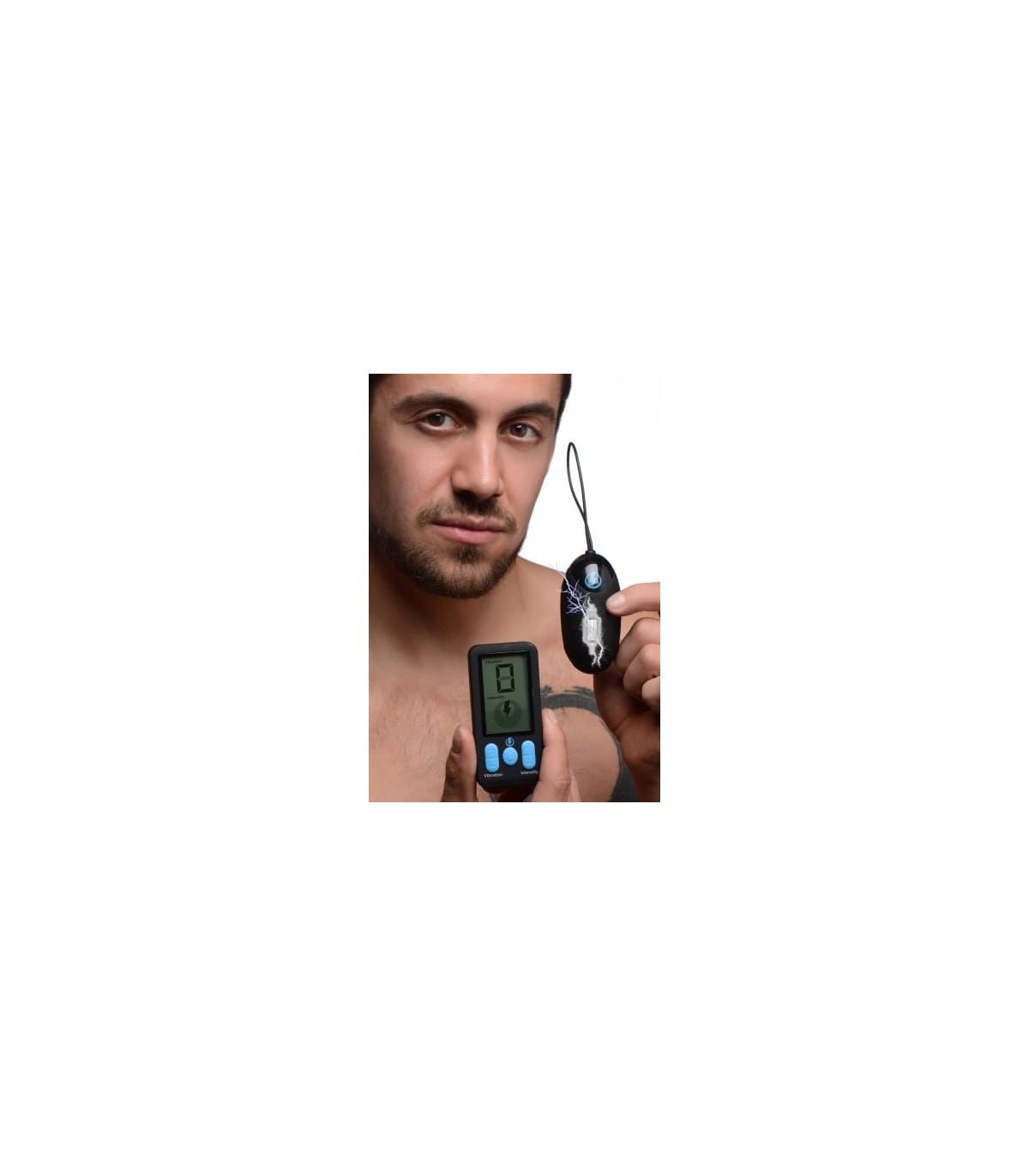 HUEVO VIBRADOR Y E-STIM USB CON MANDO NEGRO