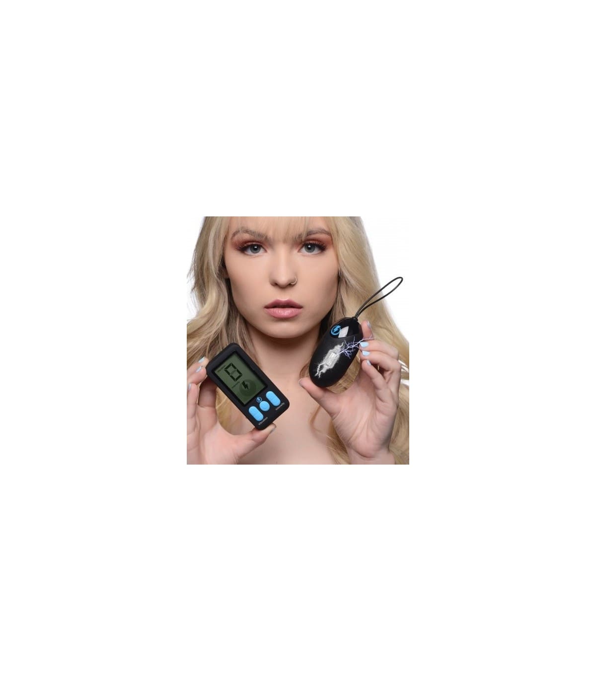 HUEVO VIBRADOR Y E-STIM USB CON MANDO NEGRO