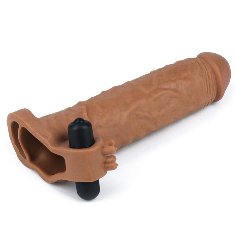 LOVETOY FUNDA PARA EL PENE PLEASURE X-TENDER MARRON ADD 2"