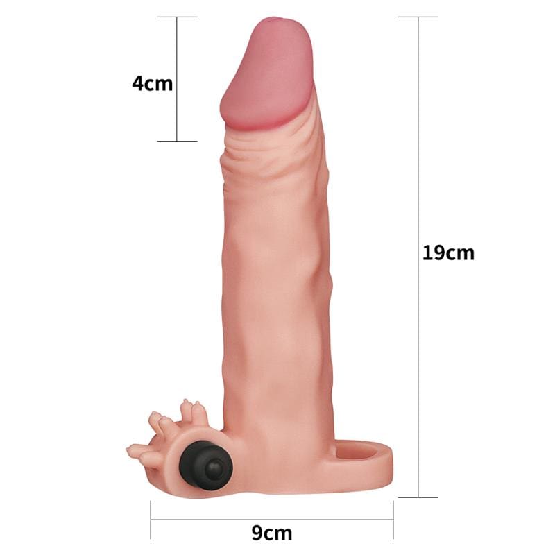 LOVETOY FUNDA PARA EL PENE CON VIBRACIÓN ADD 2" PLEASURE X-TENDER NATURAL
