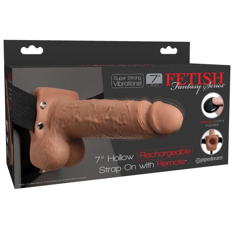 FETISH FANTASY SERIES ARNES ELASTICO CON DILDO HUECO 7" 10 FUNCIONES CONTROL REMOTO USB