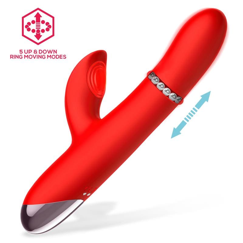 INTOYOU DIVYA VIBRADOR CON ARO DE BOLAS INTERNAS UP AND DOWN Y PULSACIÓN 3 MOTORES INDEPENDIENTES USB