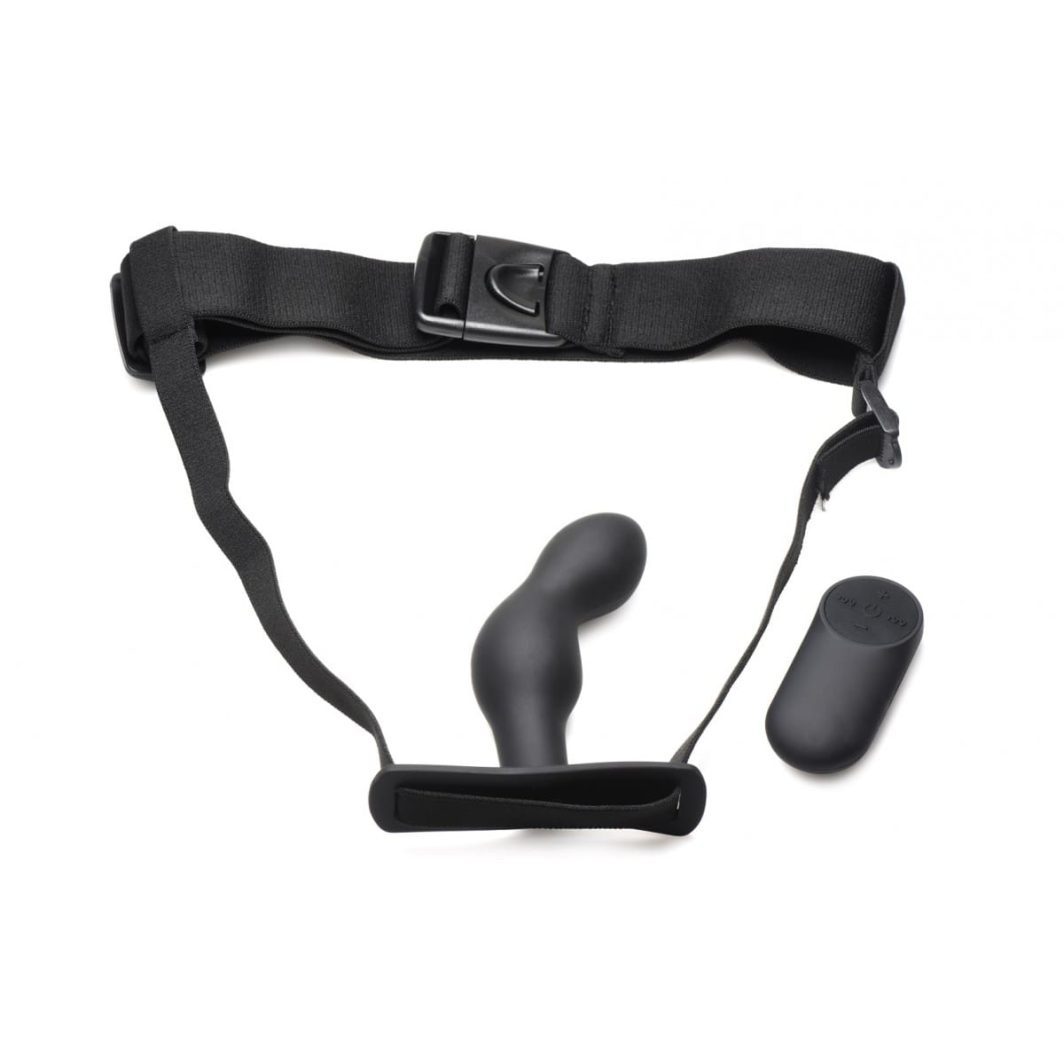 PLUG PROSTÁTICO VIBRADOR CON MANDO SILICONA Y CON ARNÉS