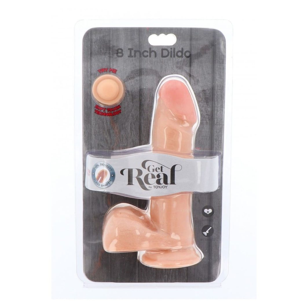 PENE REALÍSTICO C/ TESTÍCULOS DOBLE DENSIDAD 20"5 CM